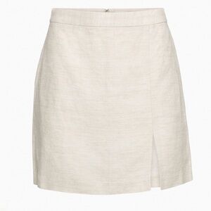 Wilfred Cream Linen Mini Skirt